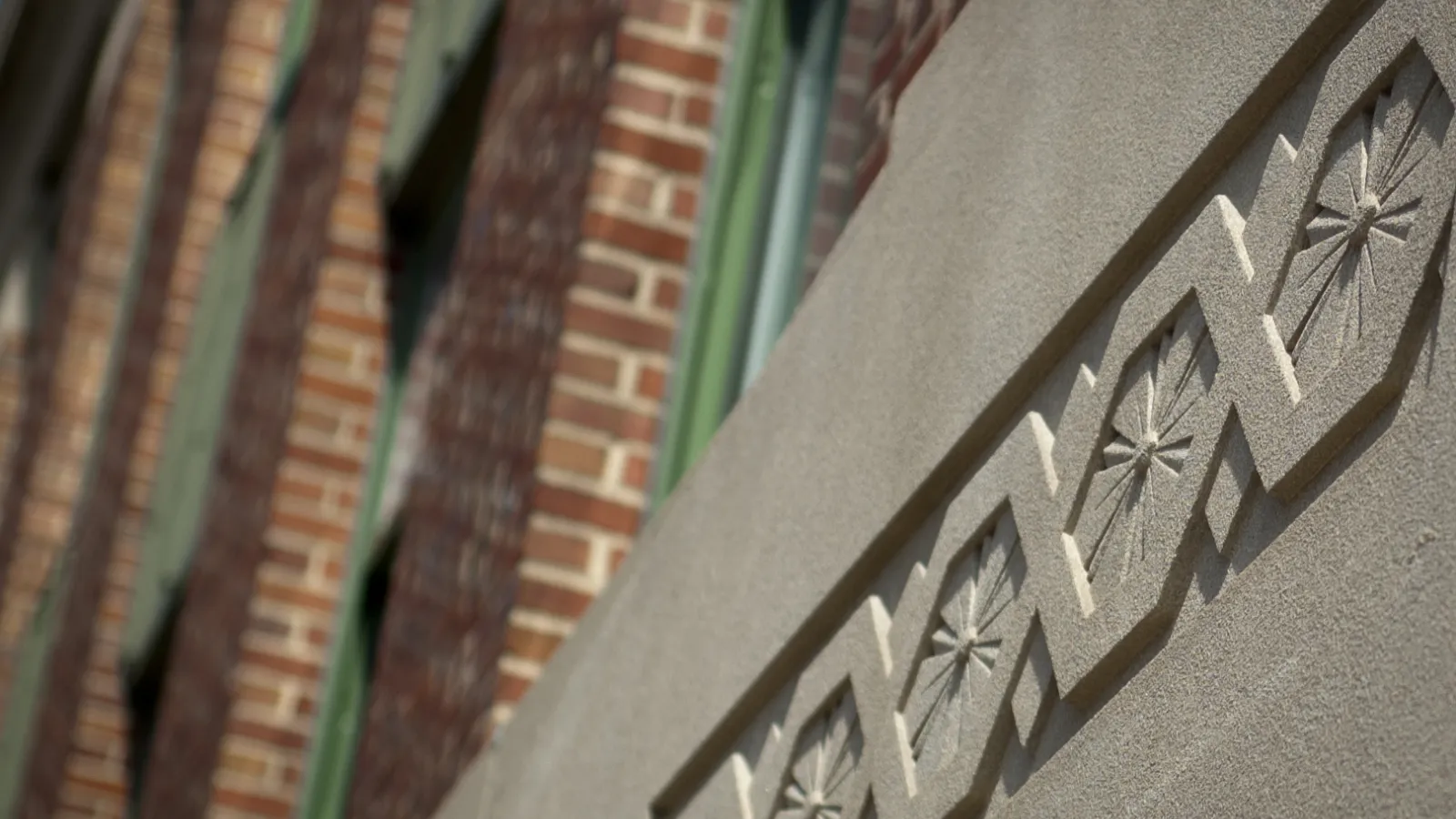 Architectural close up of Cockins Hall